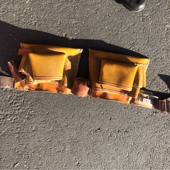 Action Leathercraft 1527 Heavy Duty Leather Tool Belt Carpenter Roofer - Picture 7 of 12